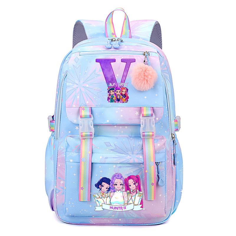 Kpop Demonunter Kids Backpack College Wind Large Capacity Student School Bag
