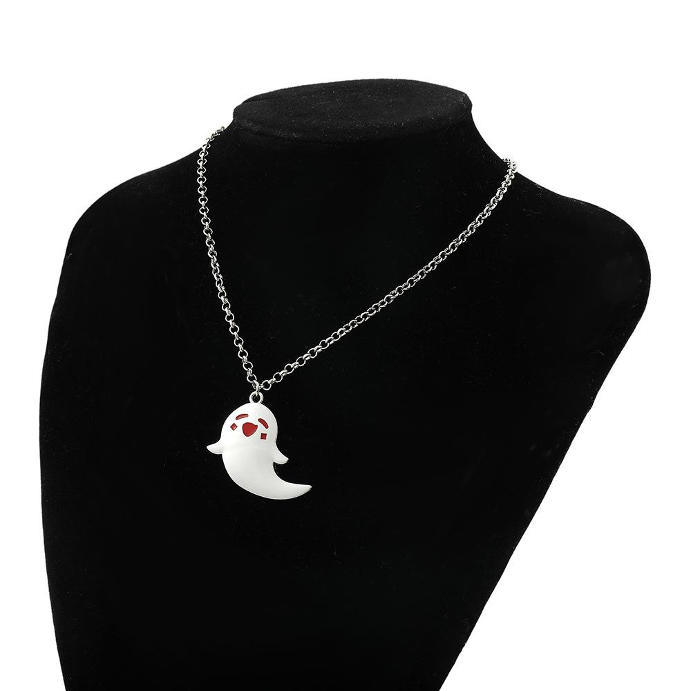 Anime Hutao Ghost Necklace Keychain Cartoon Bag Pendant Cosplay Accessories