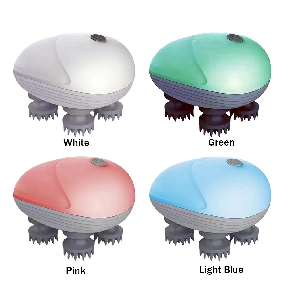 Kopfhaut-Massagegerät Multifunktionales Körper-Kopfhaut-Massagegerät Stressabbau USB-Wiederaufladbar Knetknoten für Kopfhaut Körper