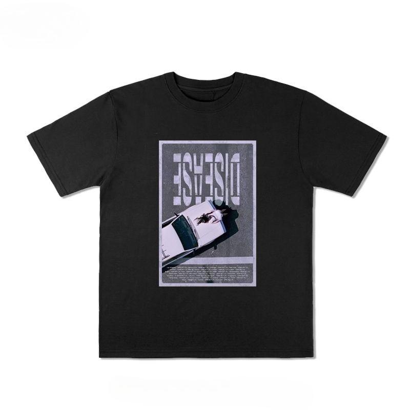 

Новый сингл болезни: Футболка с коротким рукавом из чистого хлопка для летнего концерта Леди Гаги в Европе и Америке, в американском стиле 4XL