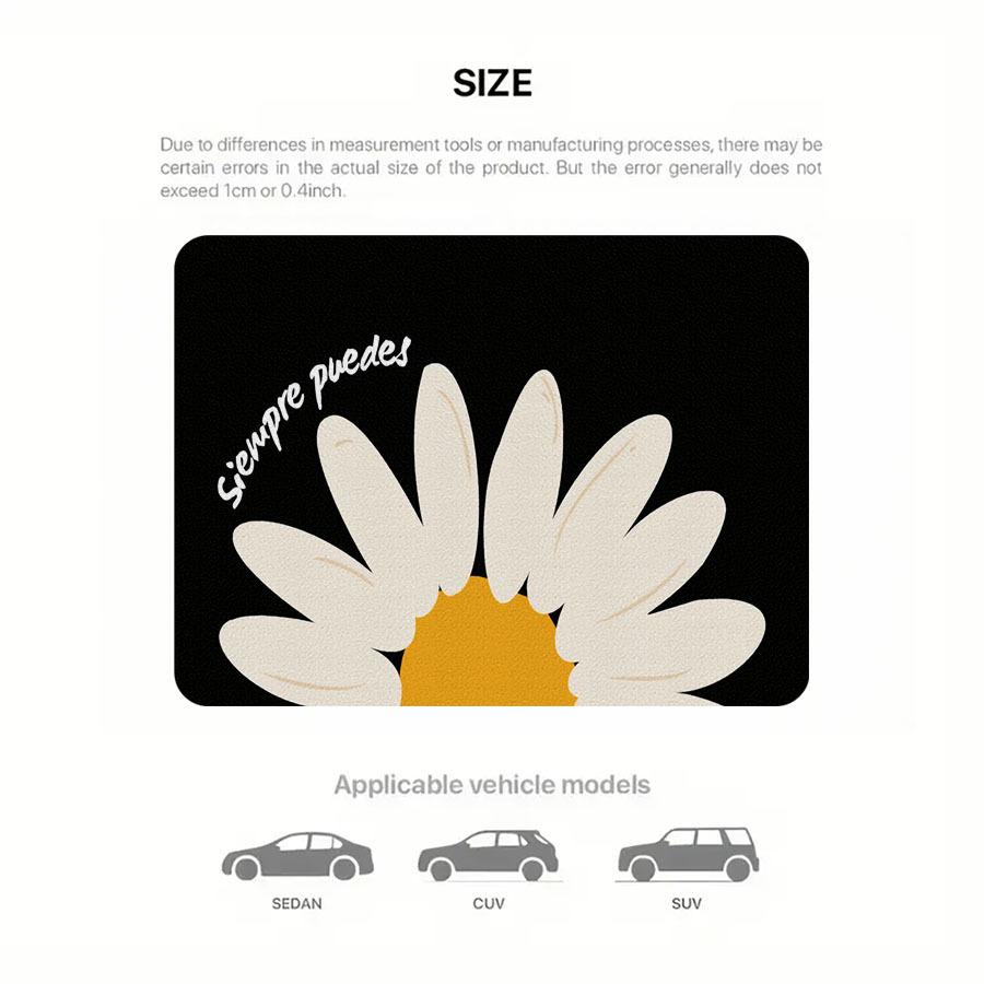 Daisy Print Car Trunk Mat Suitcase Mat Outdoor Mat Suitable for Various Sedan And SUV Models Car Interior Decor Storage Mat