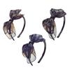 Tulle Bowknot Hair Hoop for Women Elegant Flapper Costume Headband Nonslip Fascinator Hairband for Masquerades Event