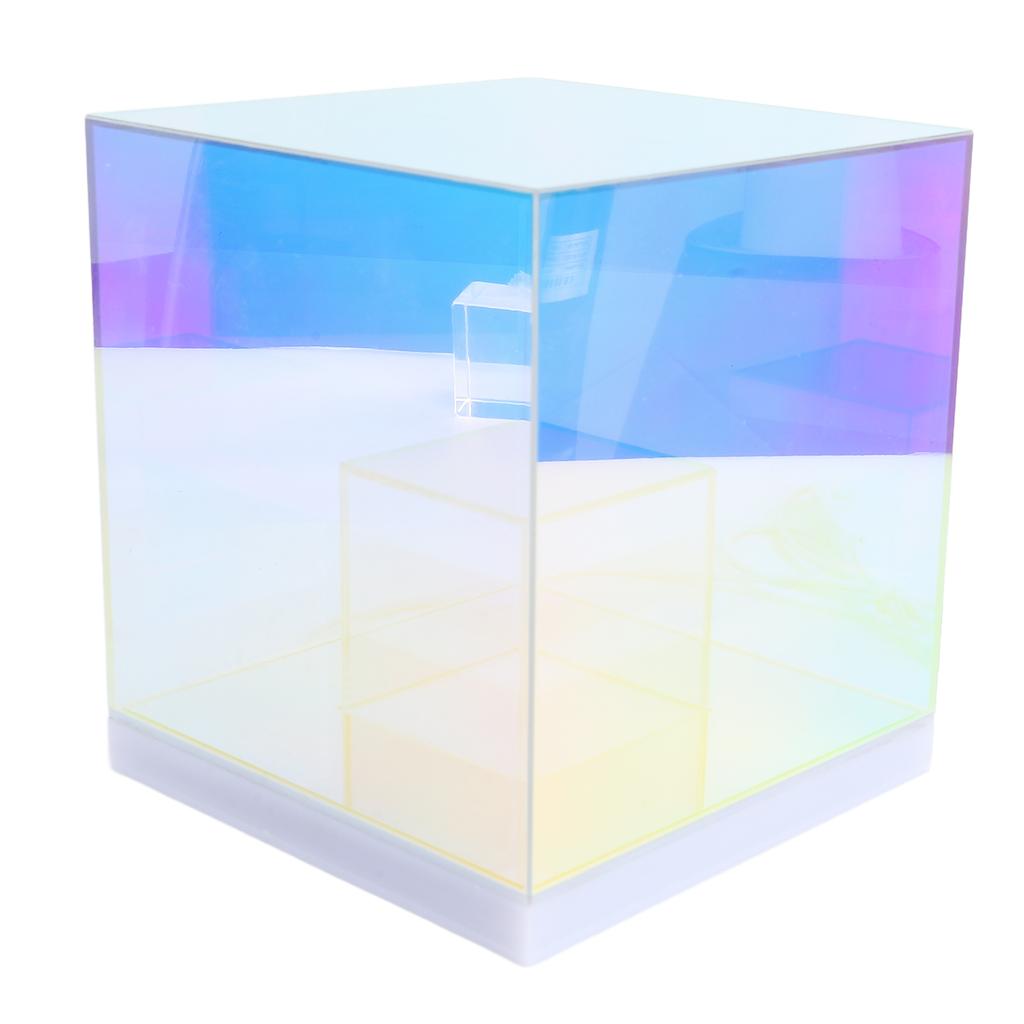 3D Cube LED Table Lamp RGB Colorful Clear Modern USB Square Table Night Light for Bedroom Living