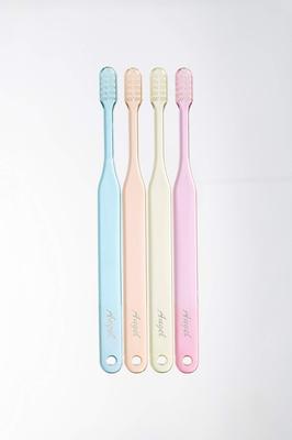 Flocked Toothbrush for Color 12 Pieces Flat-hole [Angel] Adults, Assortment,