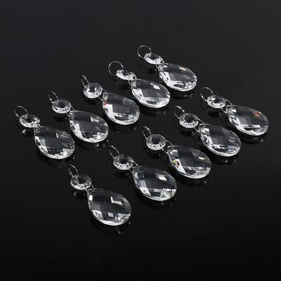 10Pcs Clear Glass Crystal Prisms Chandelier Pendant Light Lamp Part Drops  Accessories
