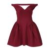 Women's Autumn New Sexy Collar Low Chest Spice Girl Halter Solid Color Slim Dress Dress Women
