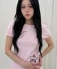 Loginaenloji Rg Lettering Check Star T-Shirt Babypink