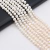 Luxury Natural Freshwater Near Round Pearls 7-8mm, 36cm Strand Handmade Wedding Jewelry Accessories