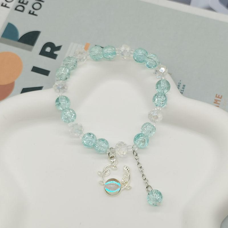 

Детский браслет «Кошачий глаз» с подвеской в виде оленя - Свежий, милый, бисерный студенческий аксессуар Bagged