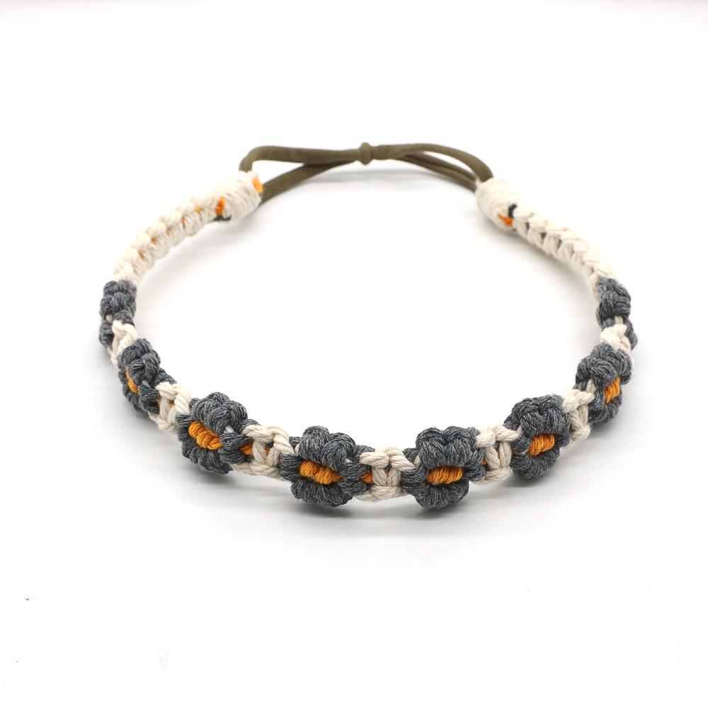 Accessorio per capelli a margherita tessuto a mano: Fascia Elastica Coreana Floreale per Donna