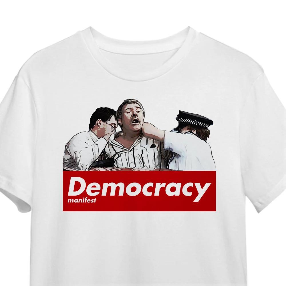 This Is Democracy Manifest ICONIC T Shirt Funny Summer Mens and Womens Loose and Breathable Tshirt Top