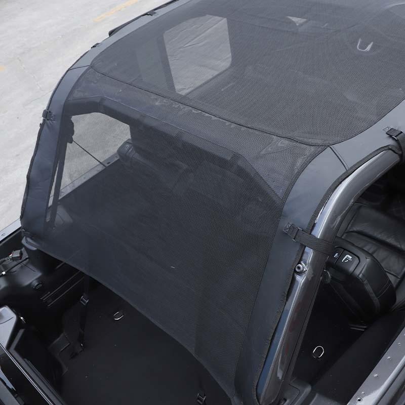 Sunshade Full Mesh Shade Top Anti-UV Leateher Top Cover for Jeep Wrangler JL 2018 Up  4-Door Version Provide UV Protection Car Accessories