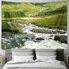 Riverside Valley Landscape Tapestry  Natural Beauty for Cozy Bedroom Background Wall Decoration