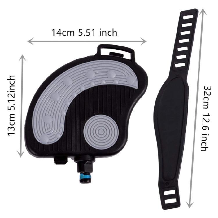 A Pair Bike Pedal Set Anti-slip Pedal Strap Pedal for GYM Bicycles For Exercise