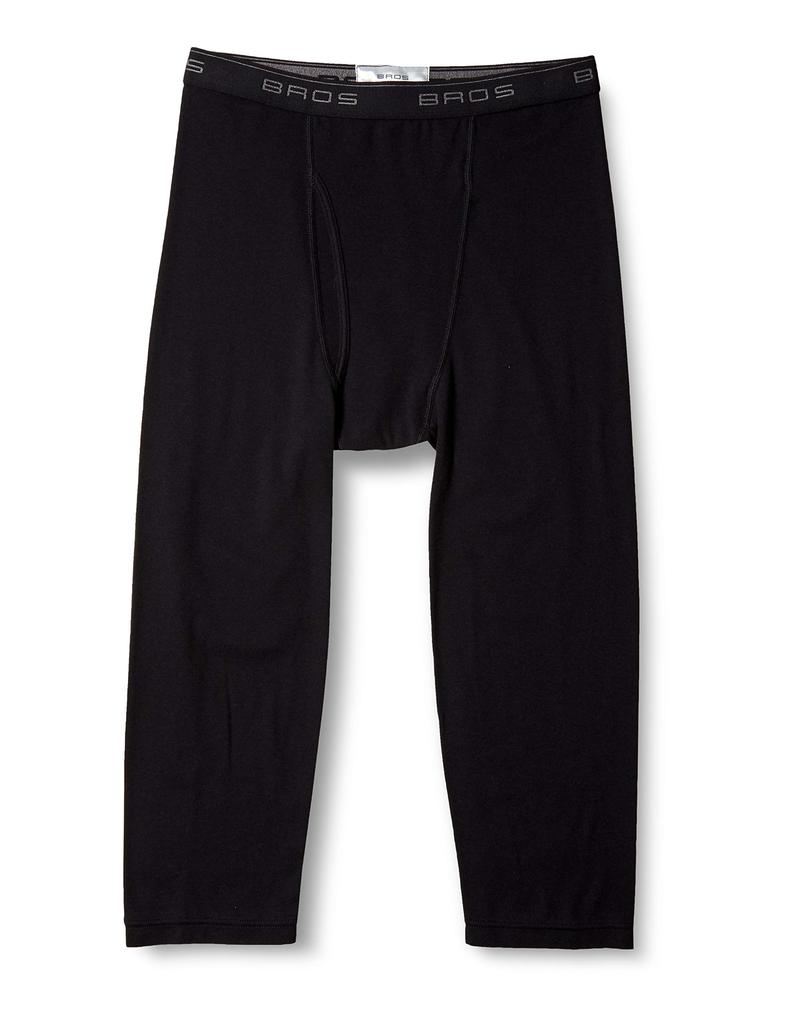 Bros by Wacoal Inner Brushed Cotton Fits Just Front Sizes BL and L Men's Bottoms, Blend, Waist, Below-the-Knee Length, Opening, GS6020, Men's,