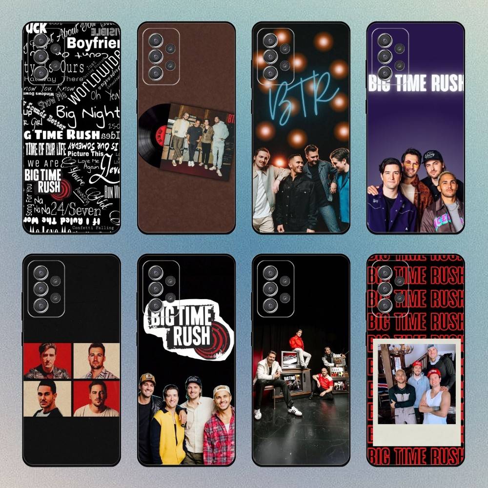 Music B-Big Time Rush Phone Case For Samsung S25,S24,S21,S22,S23,S30,Ultra,S20,Plus,Fe,Lite,Note,10,9,5G Black Cover