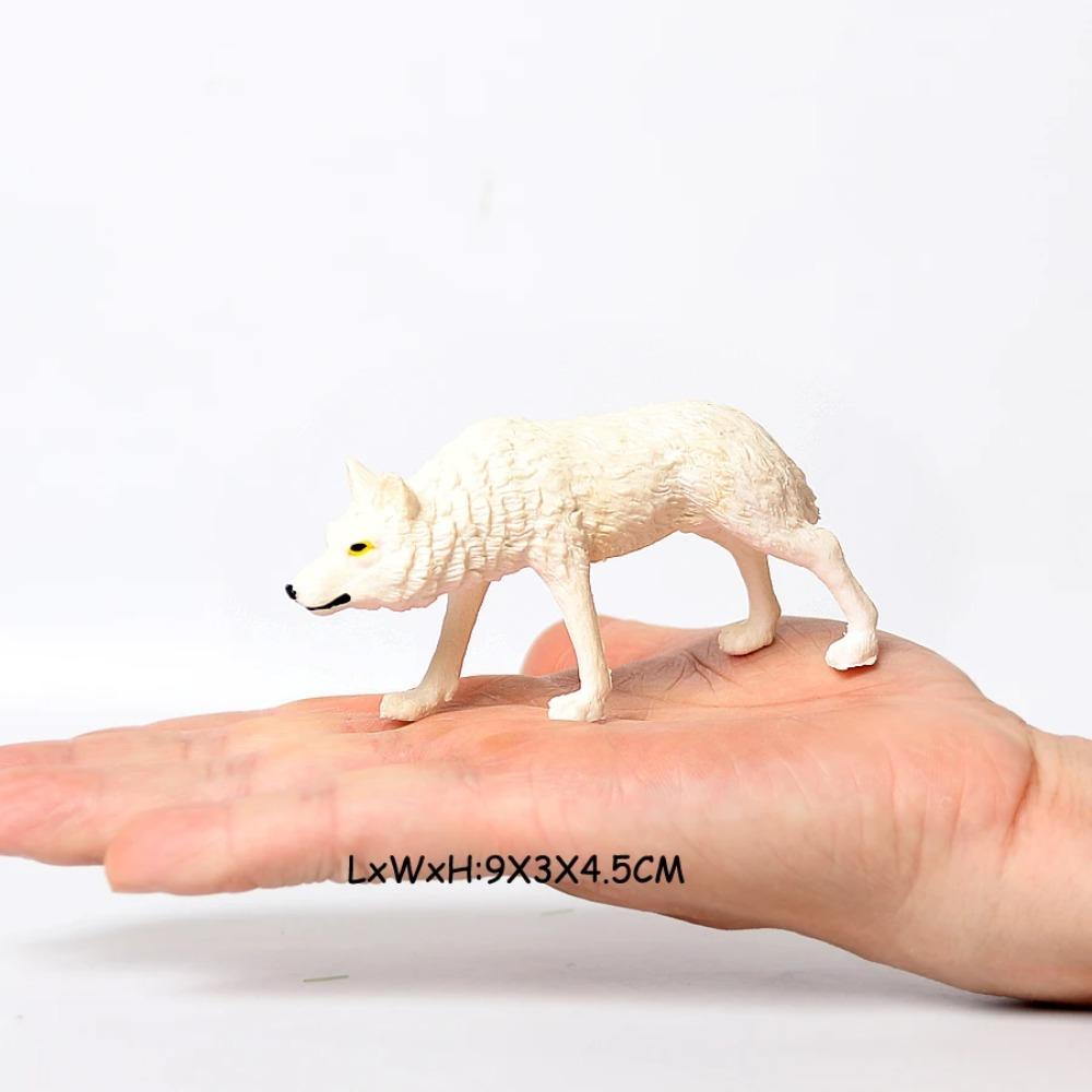 Realistische Wilde Dieren Arctische Wolf Buidelwolf Gorgonops Manenwolf Model Actiefiguren Jungle Bos Dier Speelgoed voor Kinderen