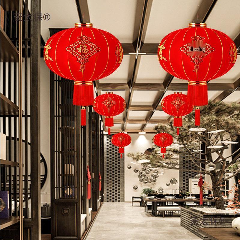 2026 New Style Red Lantern Pair for Main Entrance - Spring Festival Celebration Decor