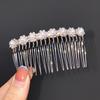 Non-Slip Crystal Pearl Hair Comb - Elegant Summer Headdress for Women