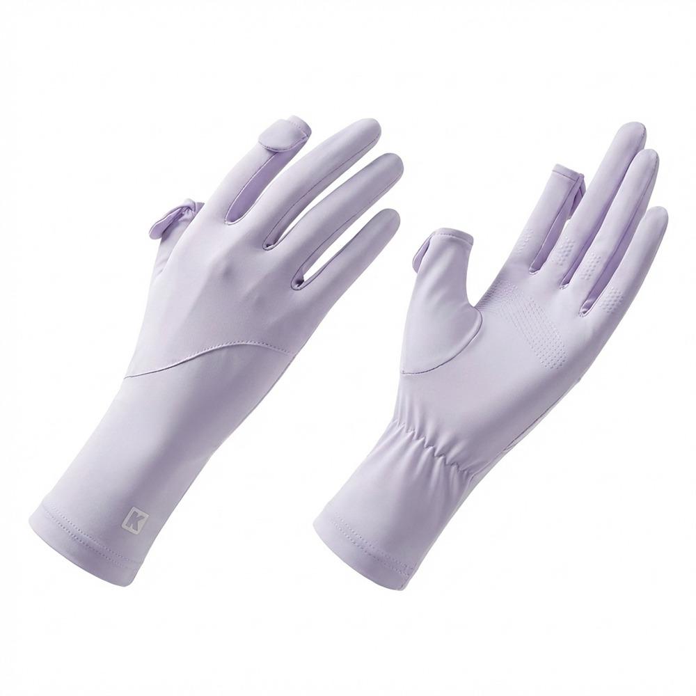 Non-slip Anti-UV Gloves Thin Riding Mittens Summer Ice Silk Gloves for Women Lady