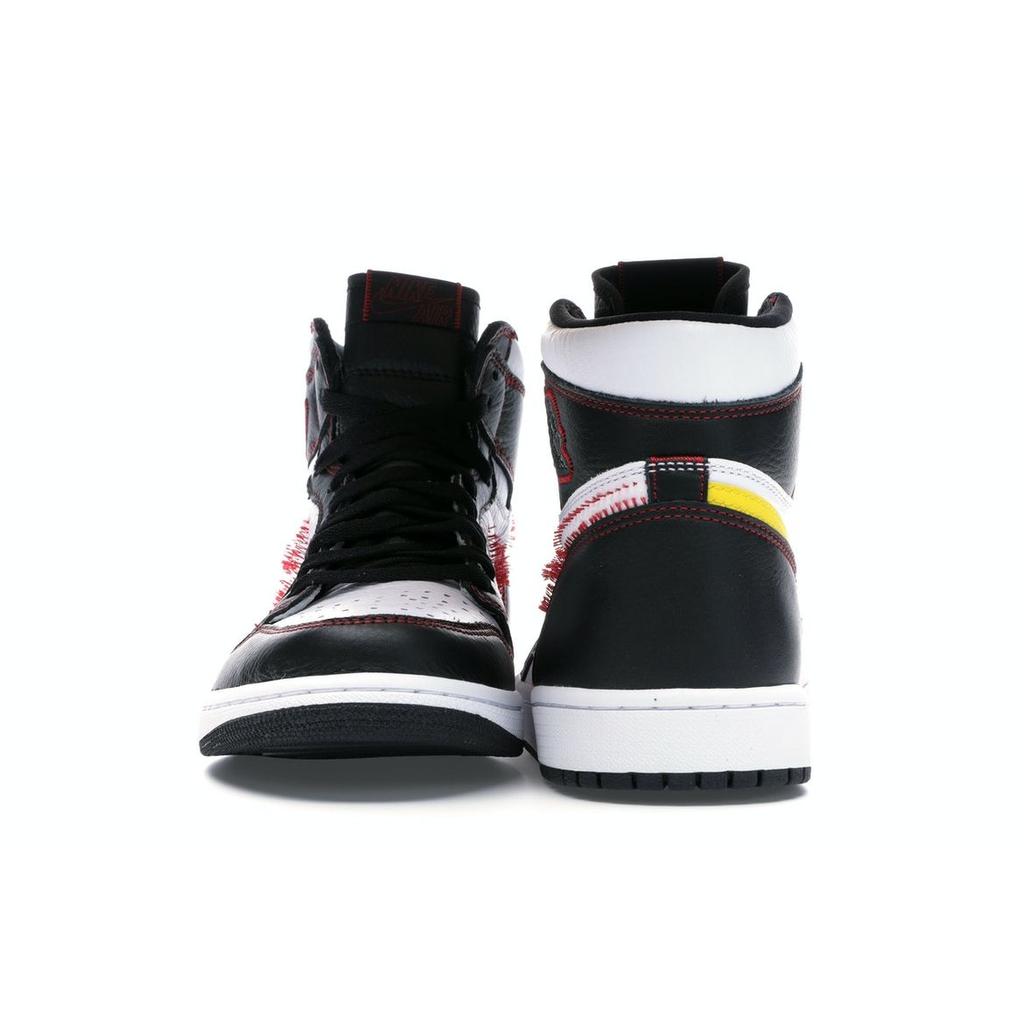 Air Jordan 1 Retro High OG Defiant Unisex Sneakers Black Tour-Yellow-White-Gym-Red CD6579-071