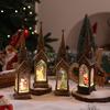 Christmas Wind Lantern Water-filled Church Santa Claus Wind Lantern LED Electronic Luminous Ornaments Decoration Christmas Gifts