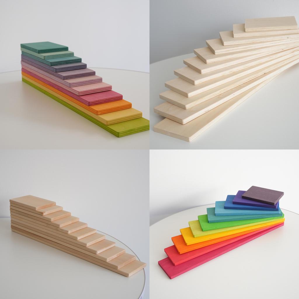 Wooden Rainbow Stacking Blocks For Early Education And Toddler Development