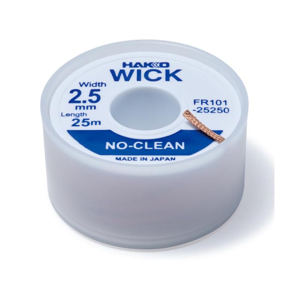 HAKKO Solder Wick FR-101 No-Clean, 2.5mm X 25m, FR101-25250-J