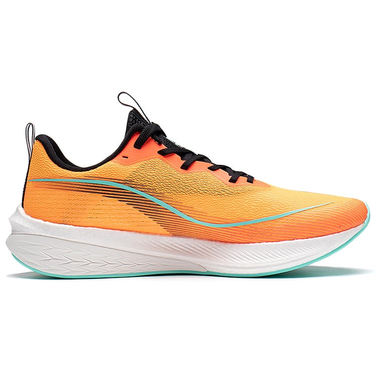 Li Ning Red Hare 6 Pro Cushioning Slip Resistant Abrasion Resistant Low top Running Shoes Men's Neon Bright Orange ARMT013-3