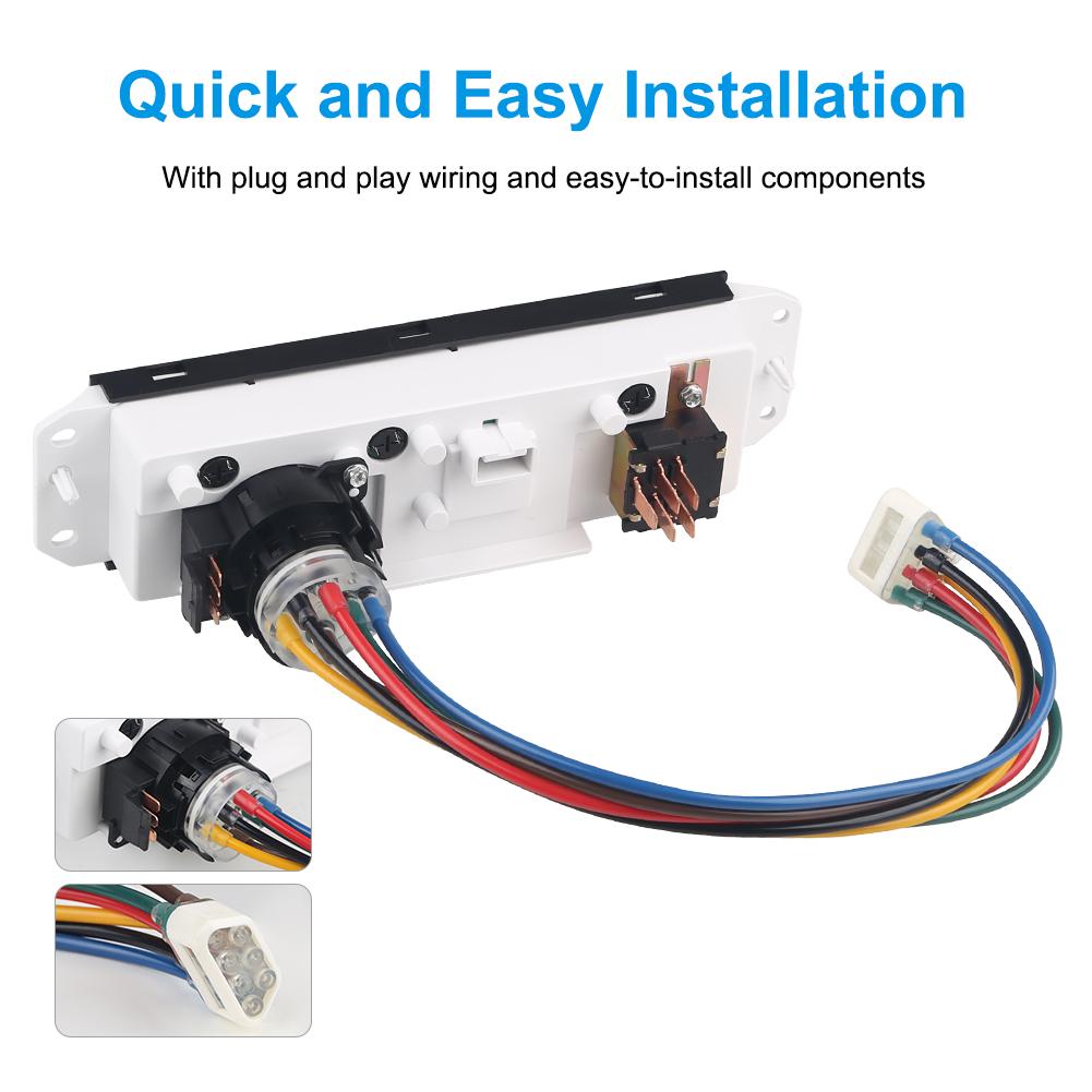 55037473AB 1 Set HVAC Air conditioner heater control panel and blower motor switch for Jeep Wrangler TJ 1999-2004 BL101 HS-373