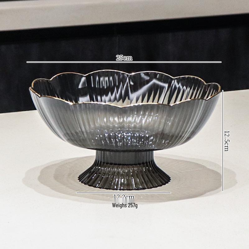 2023 Drenajlı Lüks Meyve ve Atıştırmalık Kasesi - Sehpa İçin Zarif ve Geniş