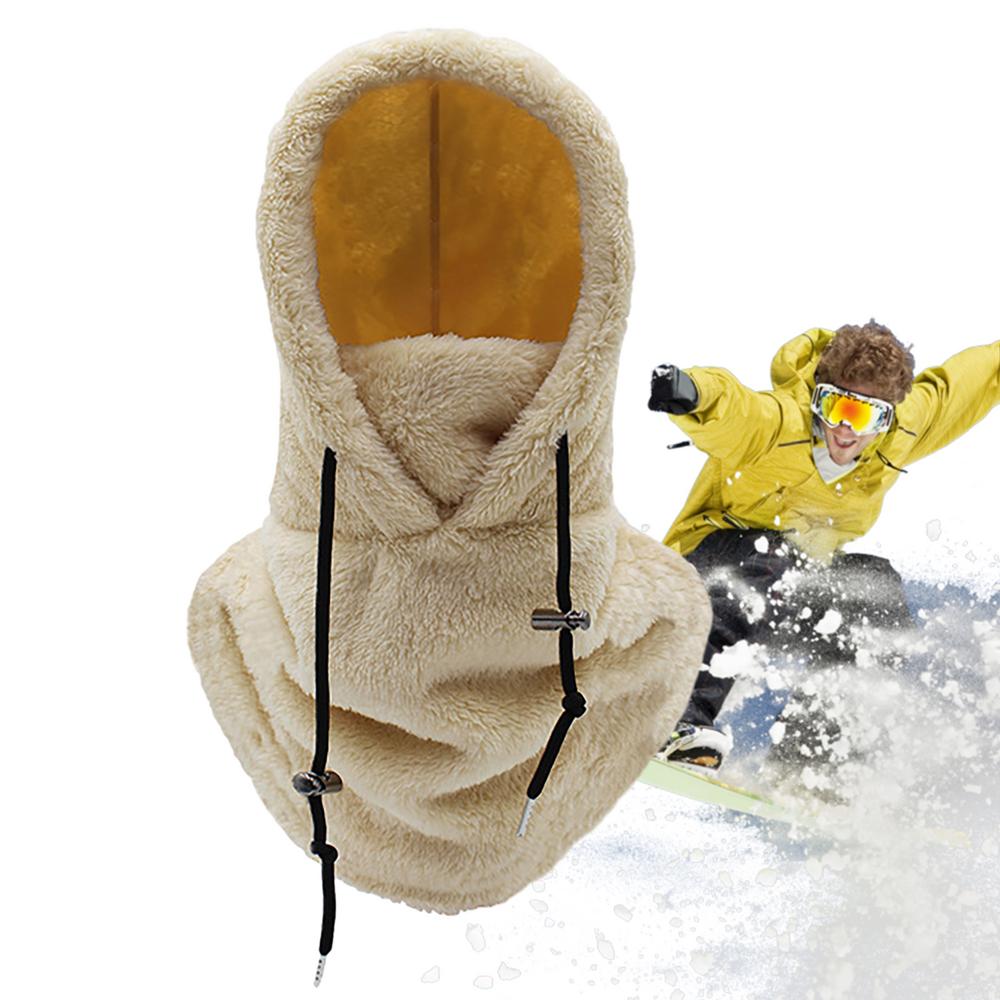 

Универсальный шерпа-капюшон для лица и шеи, покрывающий мотоцикл, многофункциональный тепловой зимний шарф для шеи, легкий женский шарф для шеи хаки