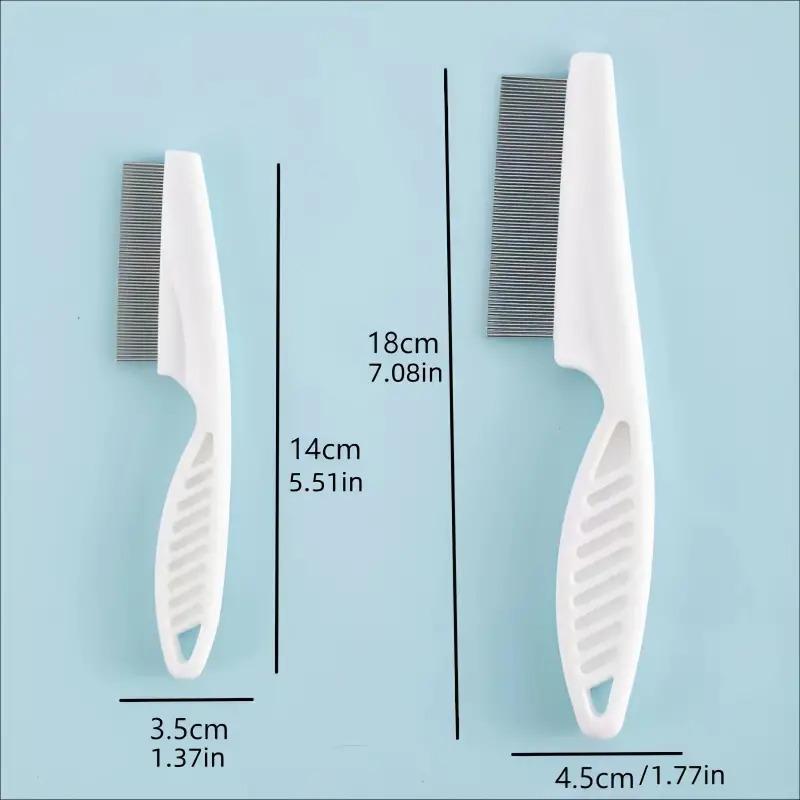 Multi-Purpose Flea Comb for Dogs and Cats - Fine-Toothed Plastic & Steel Needle Design