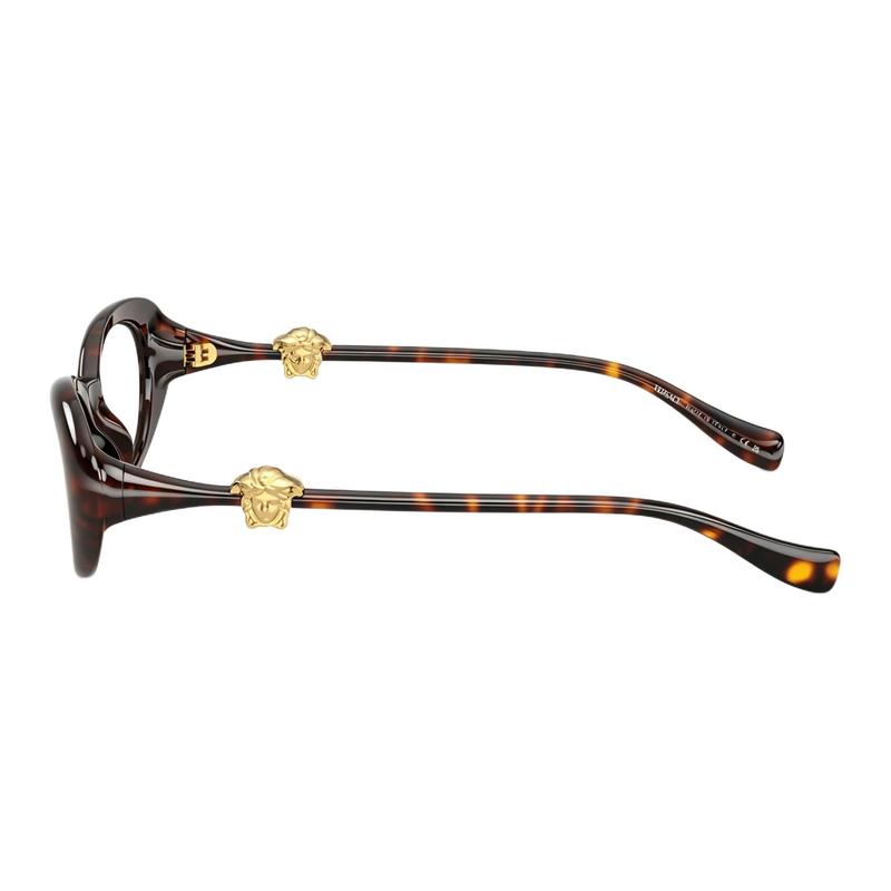 Versace Medusa Logo Design Injection Molding Oval Optical Glasses Women Tortoiseshell 65985773 VE3381U108-Tortoiseshell 52