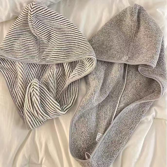 

Thick High-Density Coral Fleece Quick-Dry Hair Towel Cap for Autumn and Winter 25x65 cm