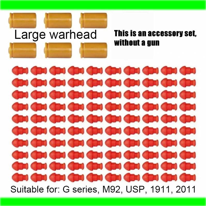 Pistol Shell Throwing Continuous Firing Blowback Soft Bullet Gun Empty Hanging Birthday Gift