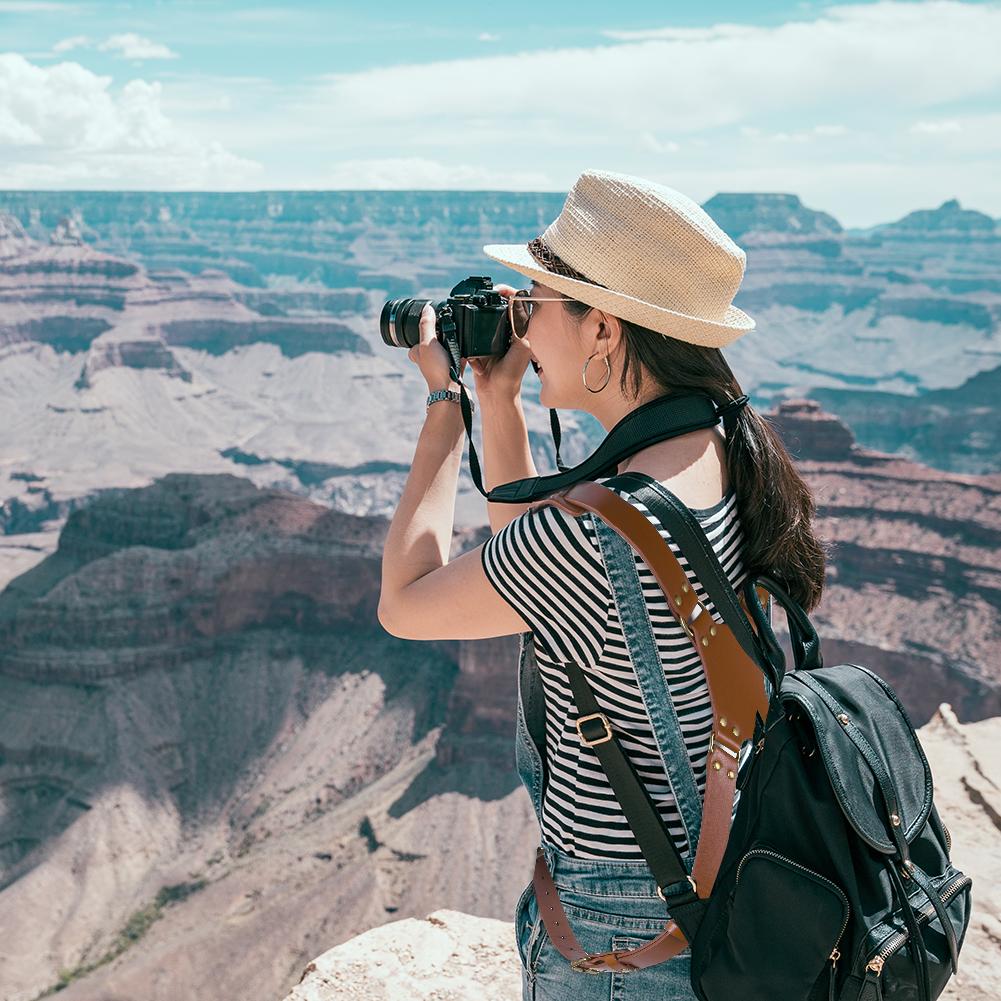 Dvojitý popruh na fotoaparát Kožené popruhy na fotoaparát Univerzální popruh na nošení fotoaparátu Ramenní popruh na fotoaparát pro DSLR/SLR fotoaparáty