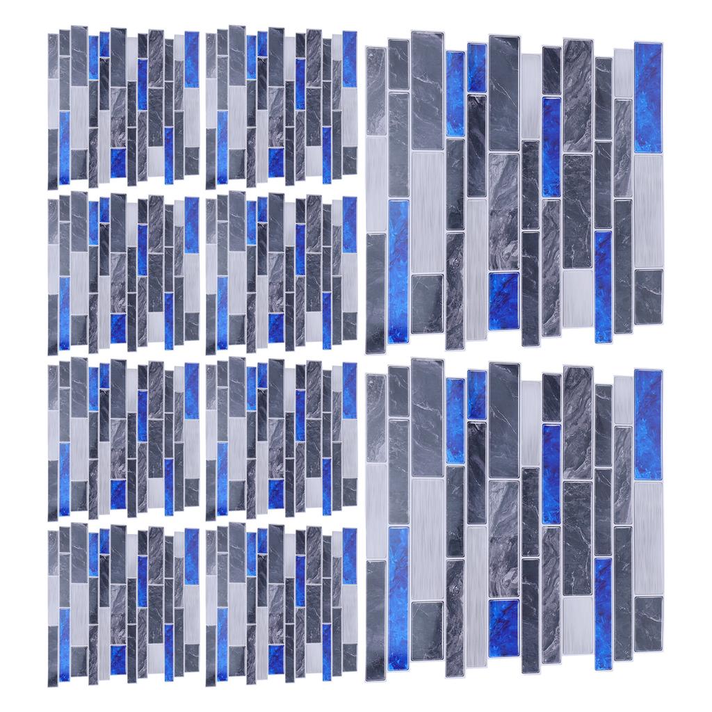 10 Pcs Bath Wall Stickers Home Decor Marble Pattern Tile Kitchen Bathroom Decorative