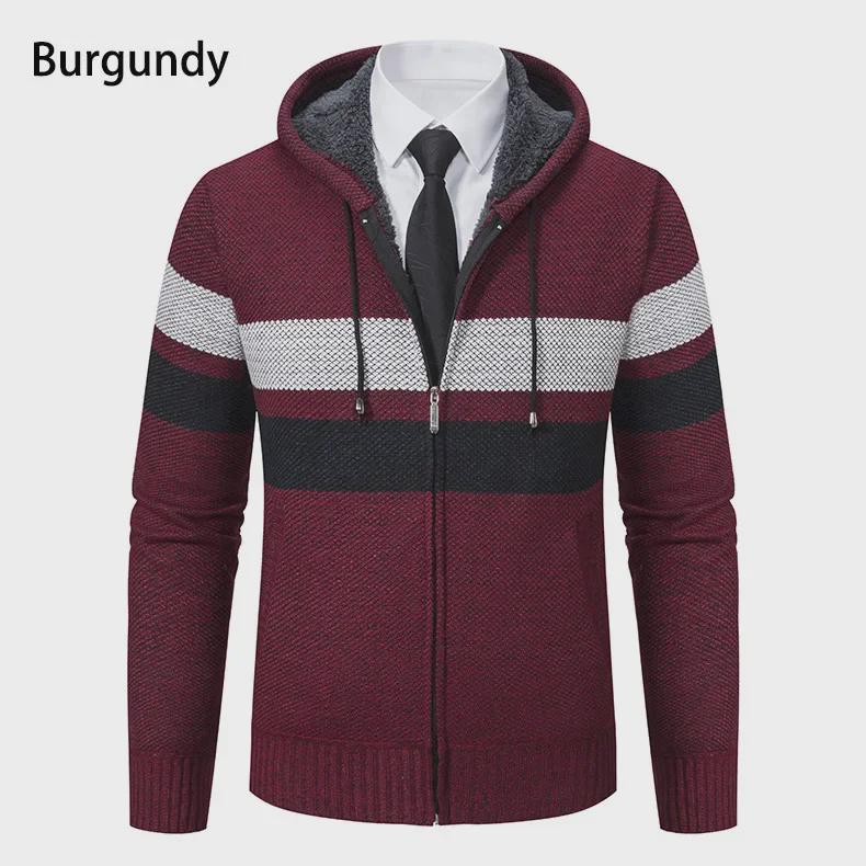 Cárdigan con capucha estilo coreano 2023 para hombre: manga larga, grueso, tendencia otoño/invierno.