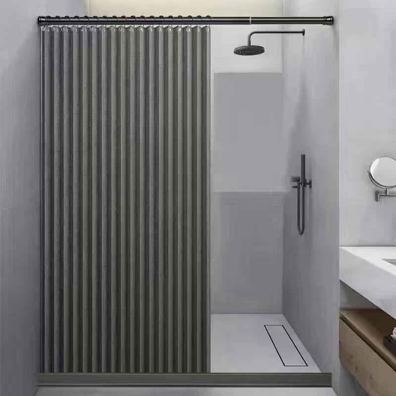 Magnetic Shower Curtain for Wet/Dry Separation