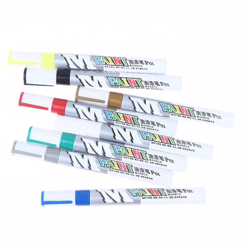 1Pcs Waterproof Marker Paint Pen Vehicle Touch-Up Paint Tyre Oily Markers Quick Drying Signature Pen Stationery Supplies