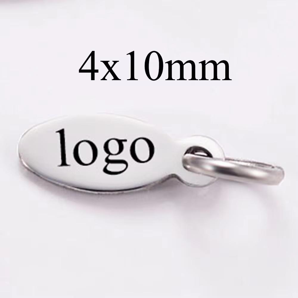 20pcs/lot Stainless Steel Customize Logo Tags Charms for DIY Jewelry Making Personalized Name Logo Disc 3 Colors
