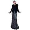 Cross-border European and American women's clothing  Amazon casual button V-neck top celebrity fashion lace skirt