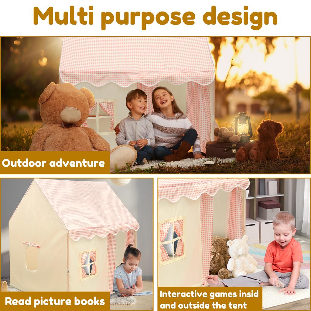 Polyester Kids Tent Spacious Kids Playhouse Comfortable Toddler Play Tent Easy to Assemble Toddler Playhouse for Home Indoor