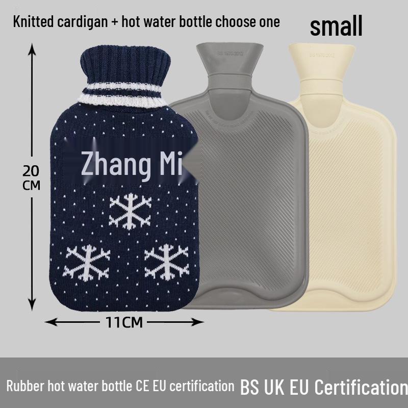 Explosion-Proof Hot Water Bottle: Rubber Design for Stomach and Feet, Long-Lasting Warmth