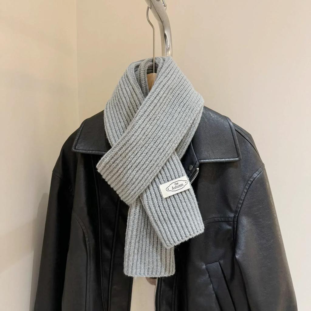 Winter Scarf for Men and Women Same Style  Solid Color  Striped Soft Knitted  Versatile  Fashionable  Simple  Versatile  Warm Scarf