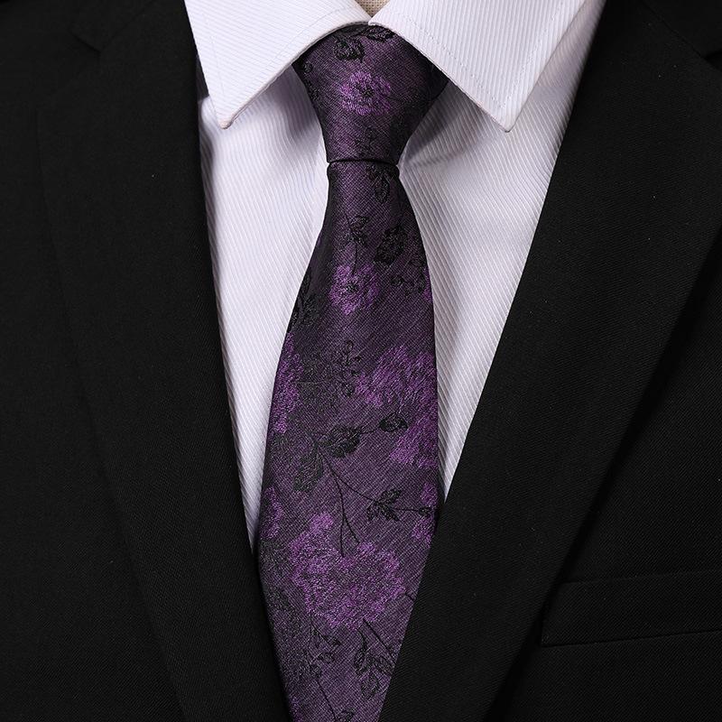 Fashion Versatile Casual Men And Women Retro Hong Kong Style Business Dress Groom Wedding Korean Version 8Cm Hand-Patterned Tie