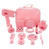 Simulation Cosmetics Set Toy Wooden Pretend Play Toy Kids Hair Beauty Makeup Set With Lipstick Nail Paint Travel Gift For Girls