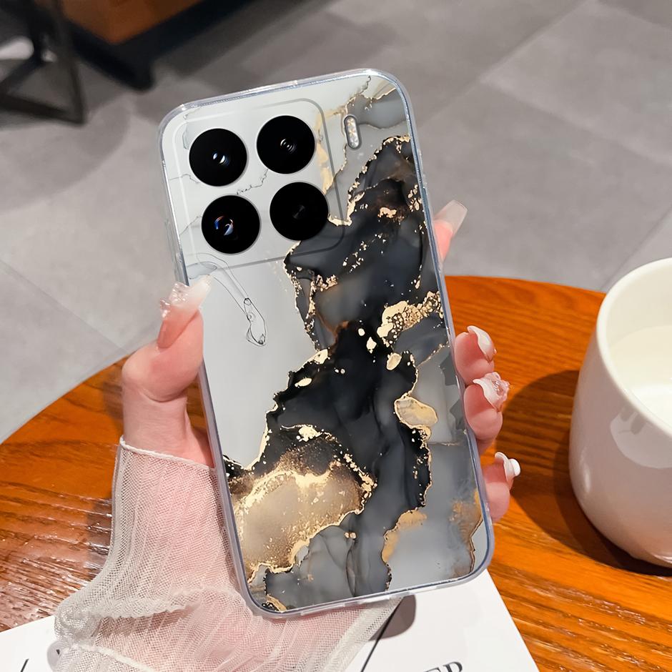 Cute Flower Case For Xiaomi 15 Pro Ultra Clear Soft Silicone Protective Bumper Cover For Xiaomi15Pro 15Ultra Anti Scratch Fundas