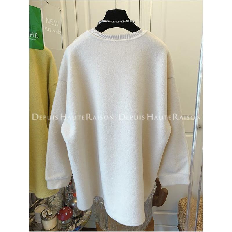 Lamb Wool Soft Velvet Sweatshirt Women's Autumn Winter Flesh-covering Top